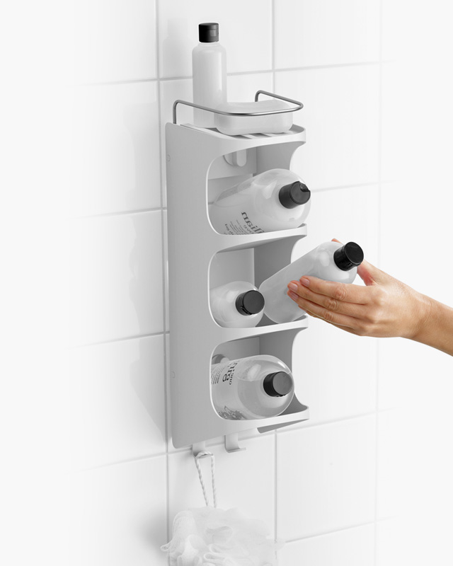 Capsule™ 4-tier White Shower Shelf