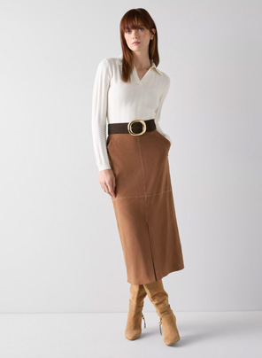 Lancy Suede Skirt