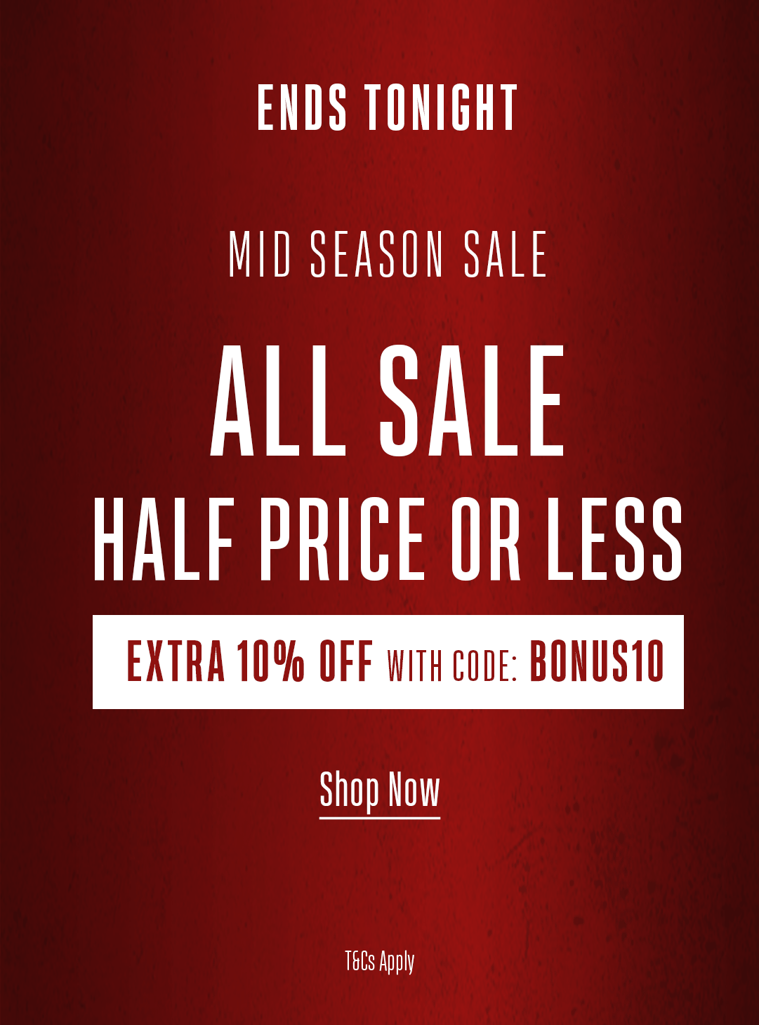 ALL SALE HALF PRICE OR LESS 