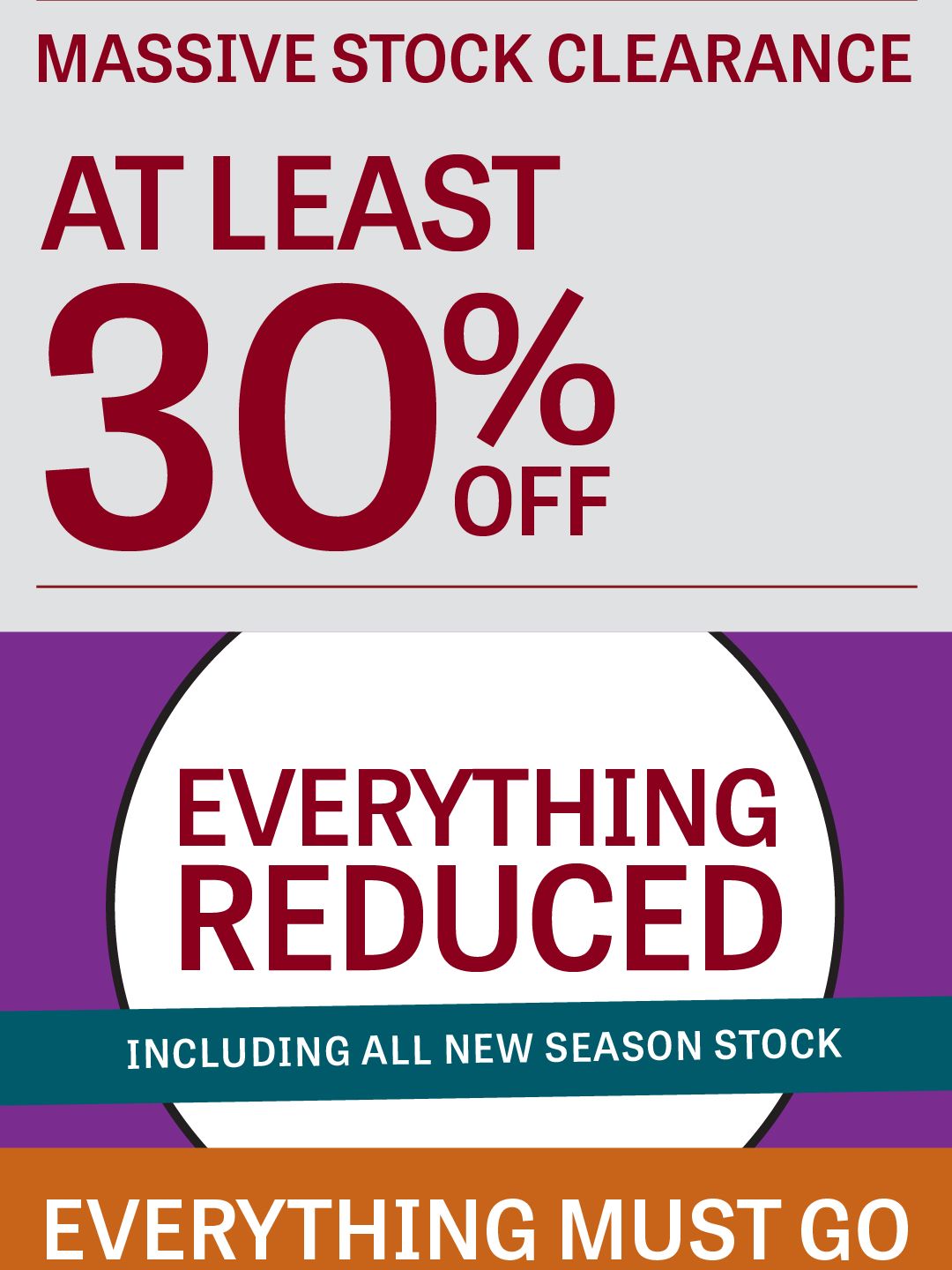 Up To 30% Off Everything 
