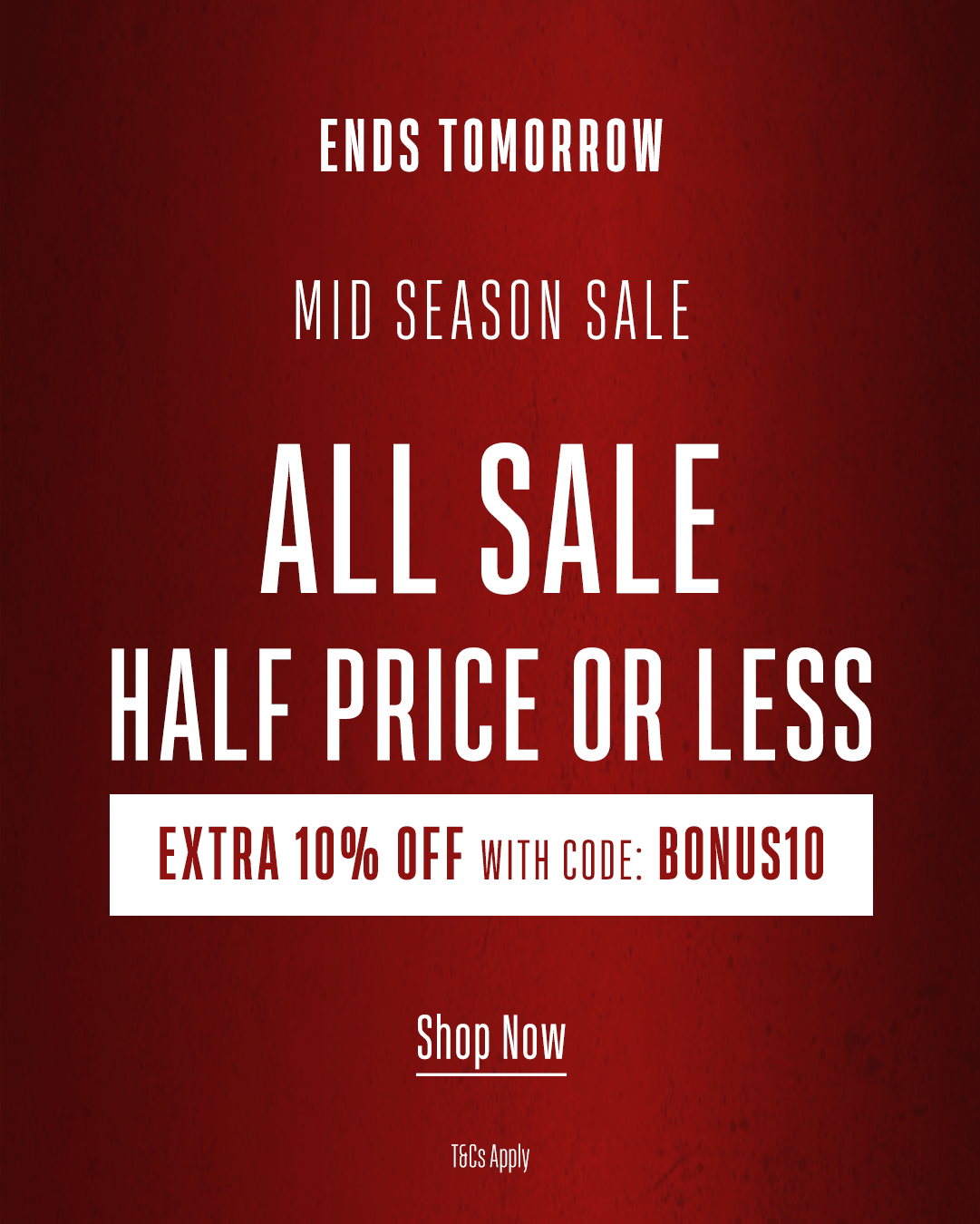 ALL SALE HALF PRICE OR LESS