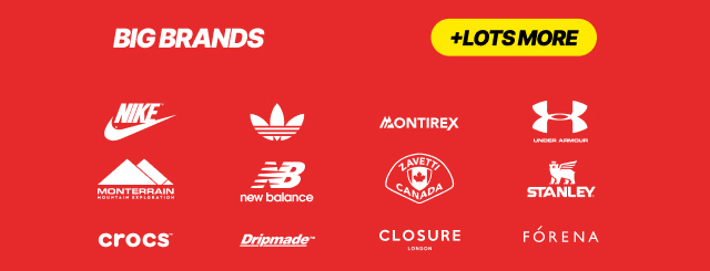 Up to 50% off Nike, adidas, Monterrain and MORE!
