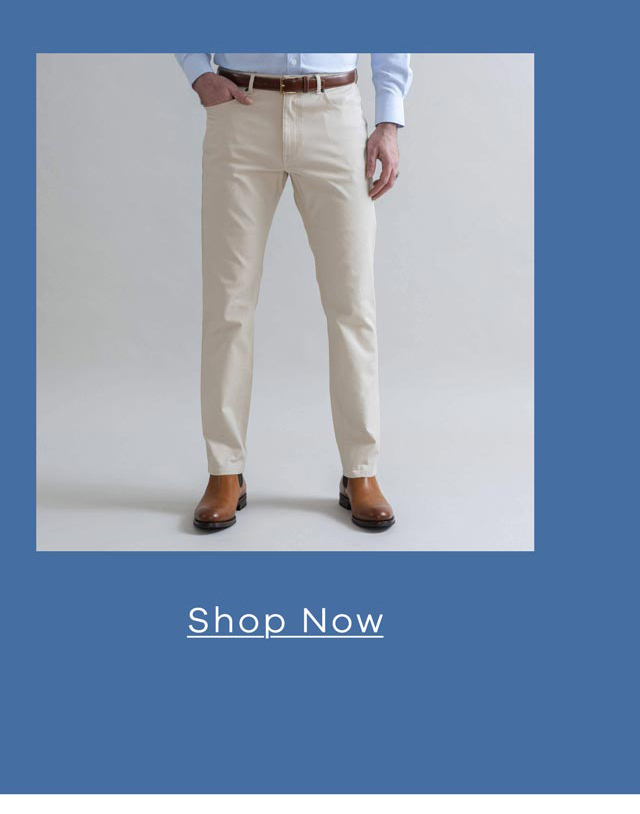 Tan Stretch Canvas 5-Pocket Pants