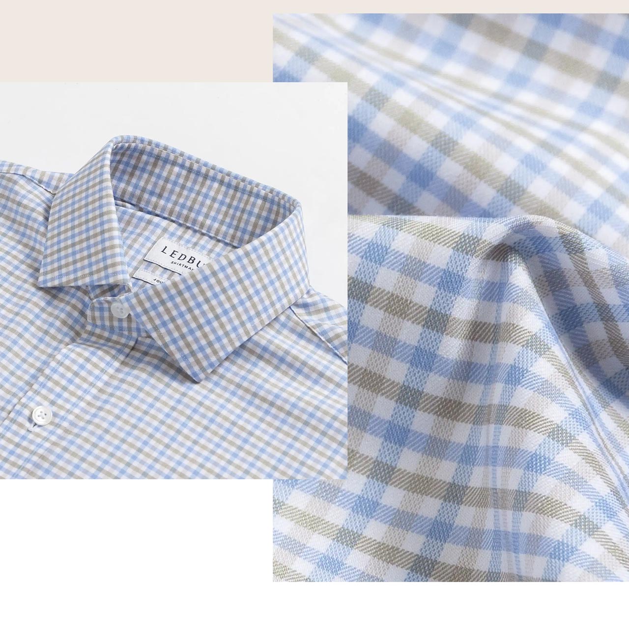 The Light Blue Tattersall Performance Journey Flex Shirt.