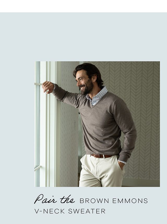 Pair the Brown Emmons V-neck Sweater