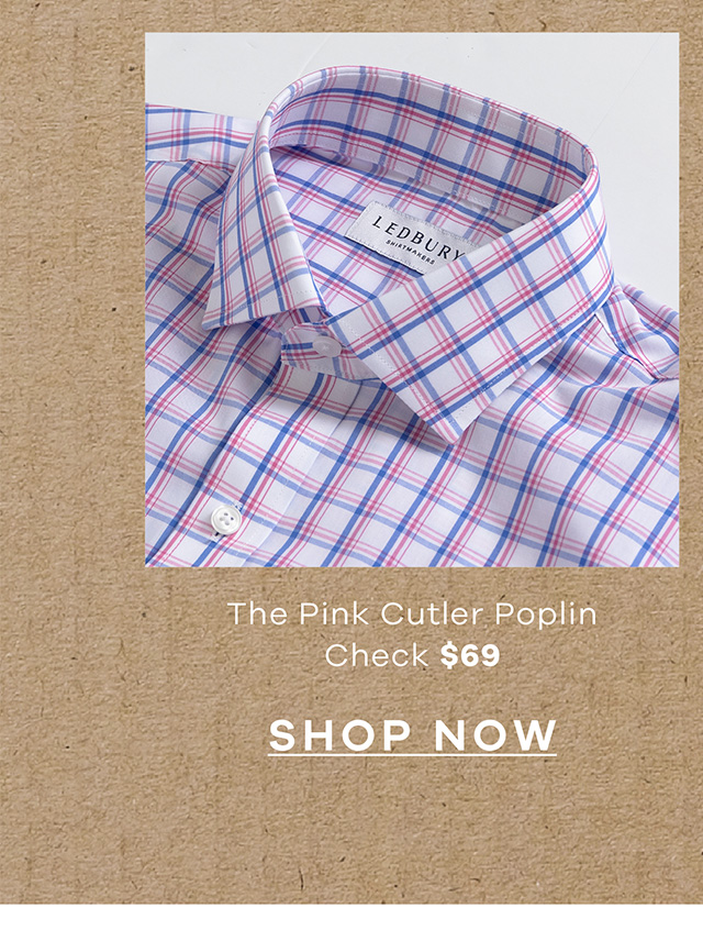 The Pink Cutler Poplin Check. $69. SHOP NOW.