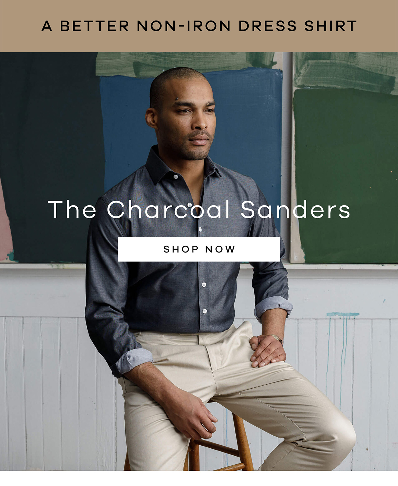 A Better Non-Iron Dress Shirt The Charcoal Sanders Shop Now.