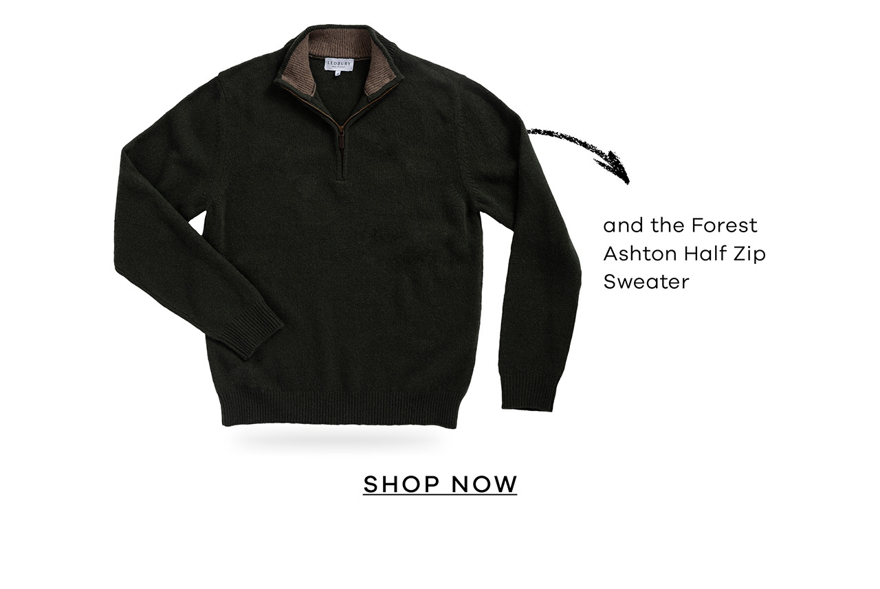 and the Forest Ashton Half Zip Sweater
