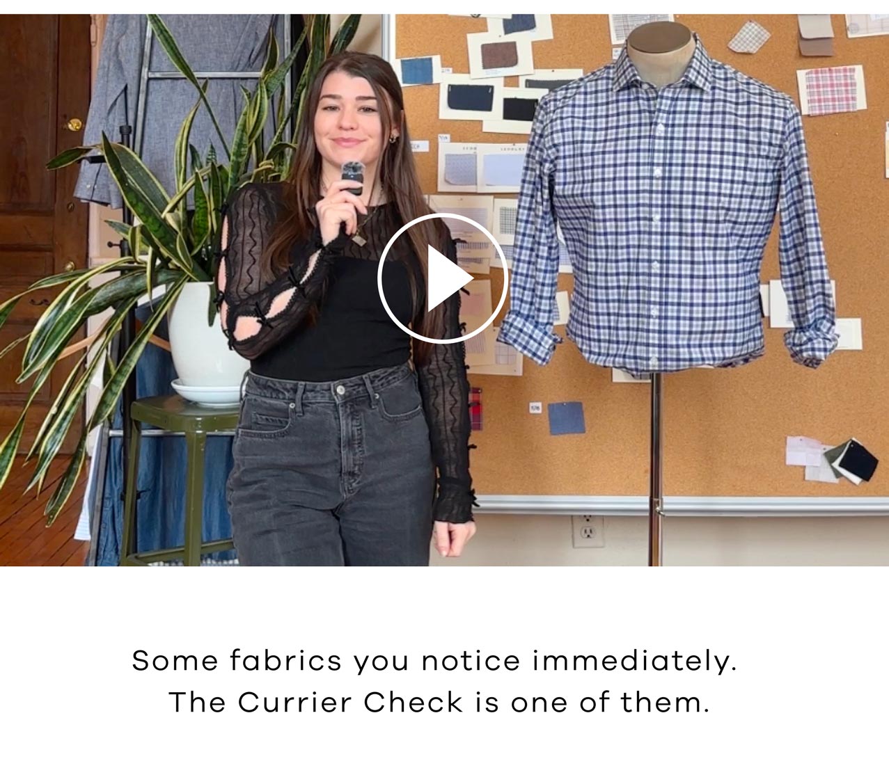 Some fabrics you notice immediately. The Currier Check is one of them. 