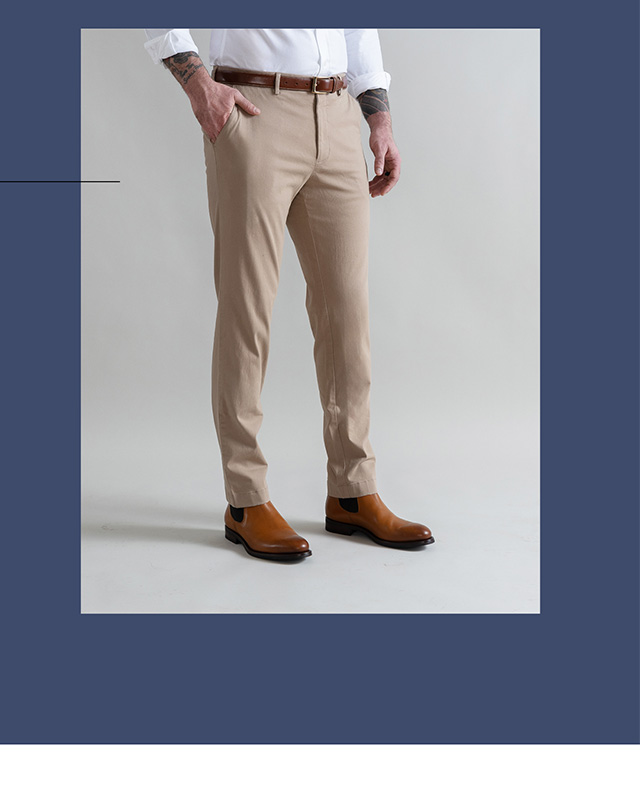 The Dark Khaki Stretch Richmond Chinos