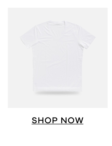 White V Neck Undershirt. SHOP NOW.