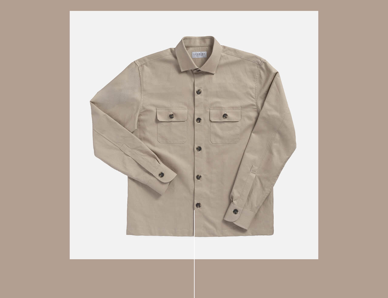 The Light Tan Cotton Linen Shirt Jacket Custom Shirt