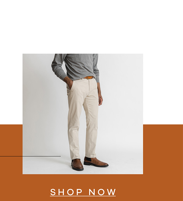The Tan Richmond Chinos. SHOP NOW.