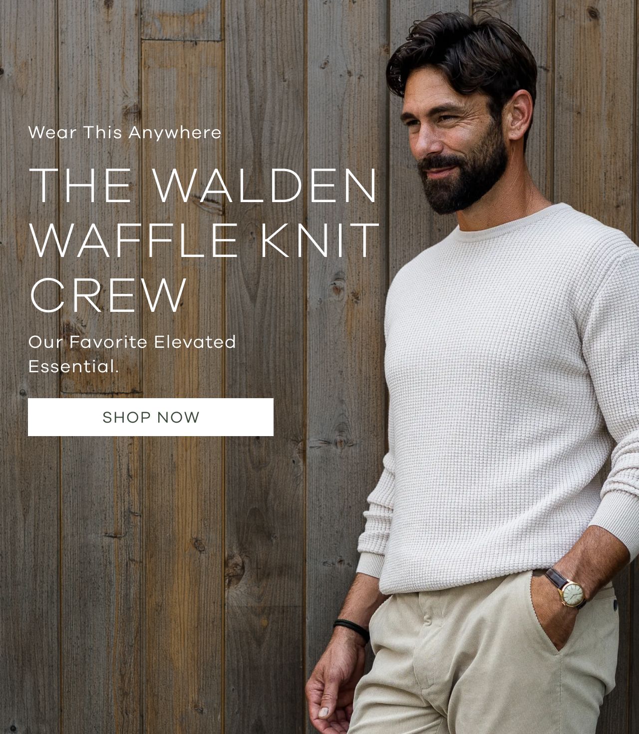 Wear This Anywhere: The Walden Waffle Knit Crew | Our Favorite Elevated. SHOP NOW! 