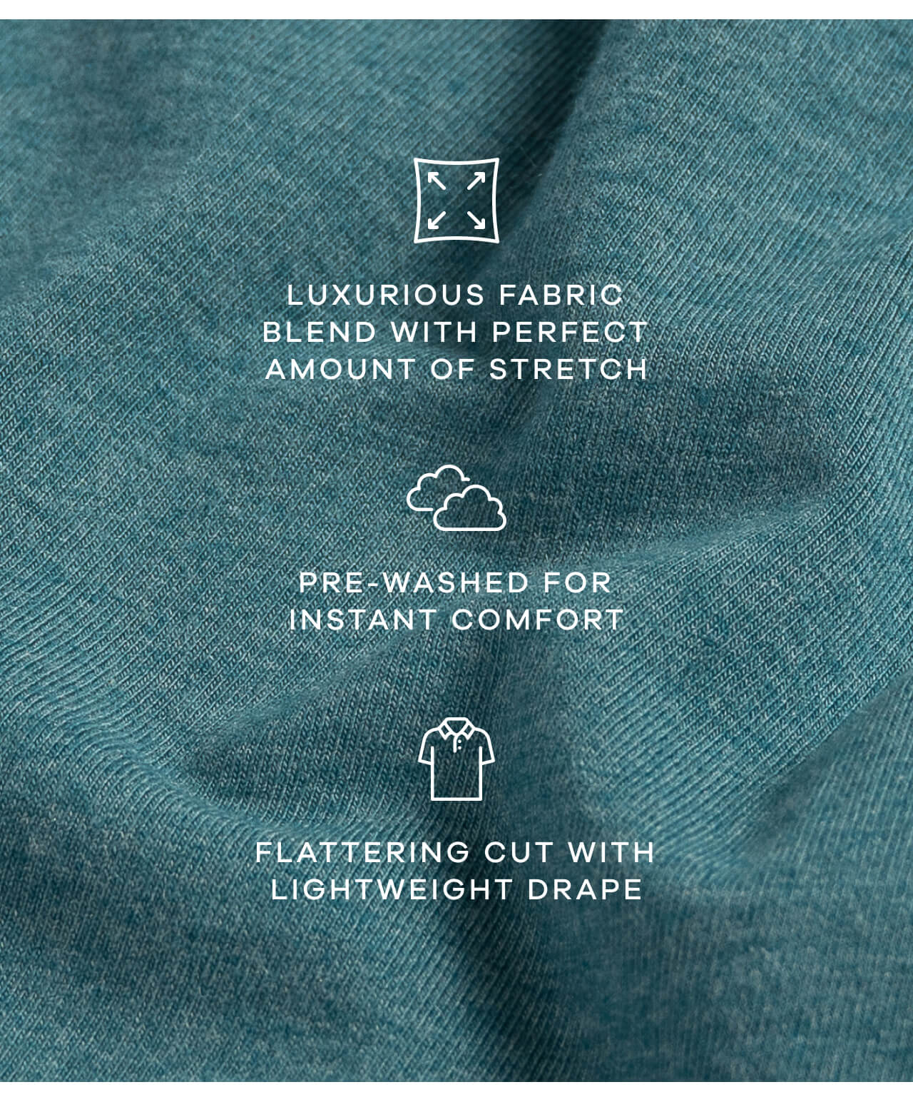 Luxurious Fabric Blend With Perfect Amount of Stretch | Pre-Washed For Instant Comfort | Flattening Cut with Lightweight Drape