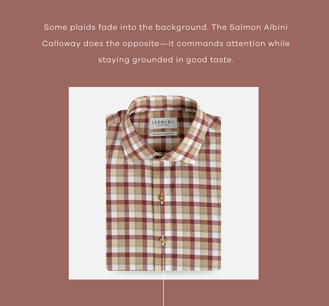Some plaids fade into the background. The Salmon Albini Calloway does the opposite—it commands attention while staying grounded in good taste.
