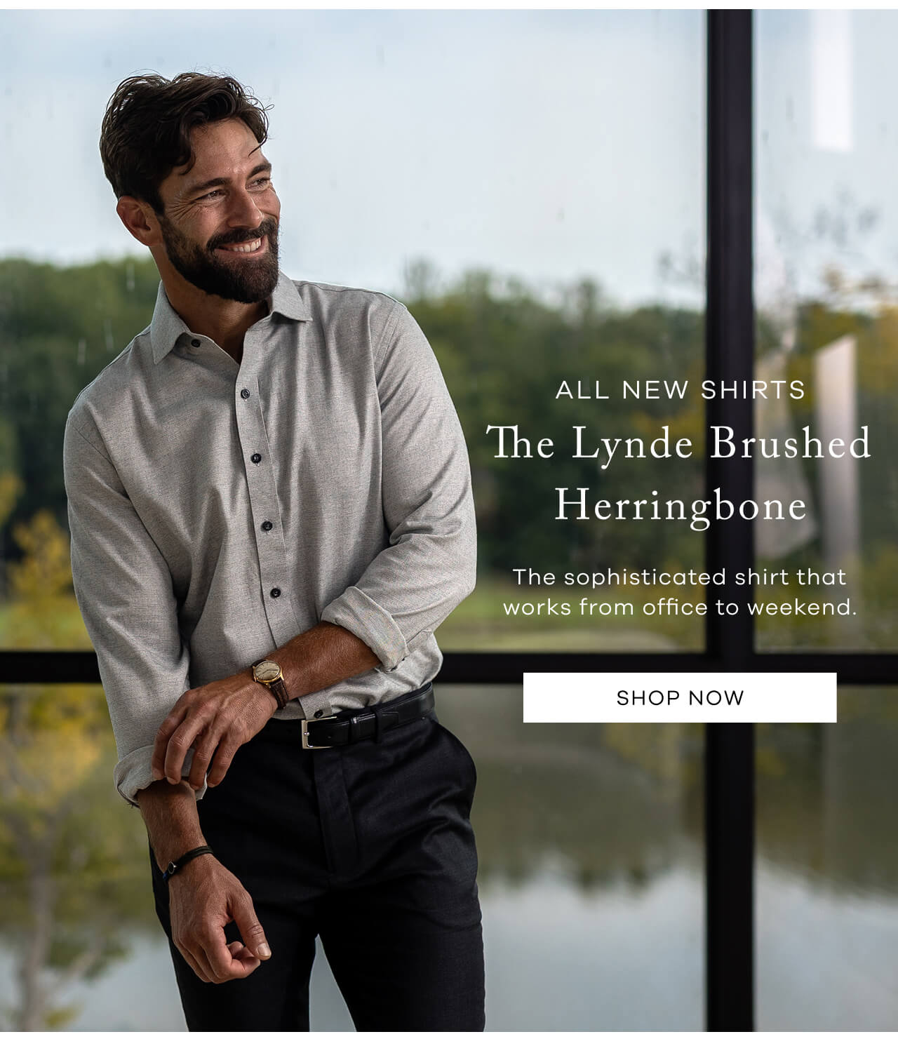 All New Shirts : The Lynde Brushed Herringbone | The Sophisticated Shirt That Works From Office to Weekend. Shop Now!