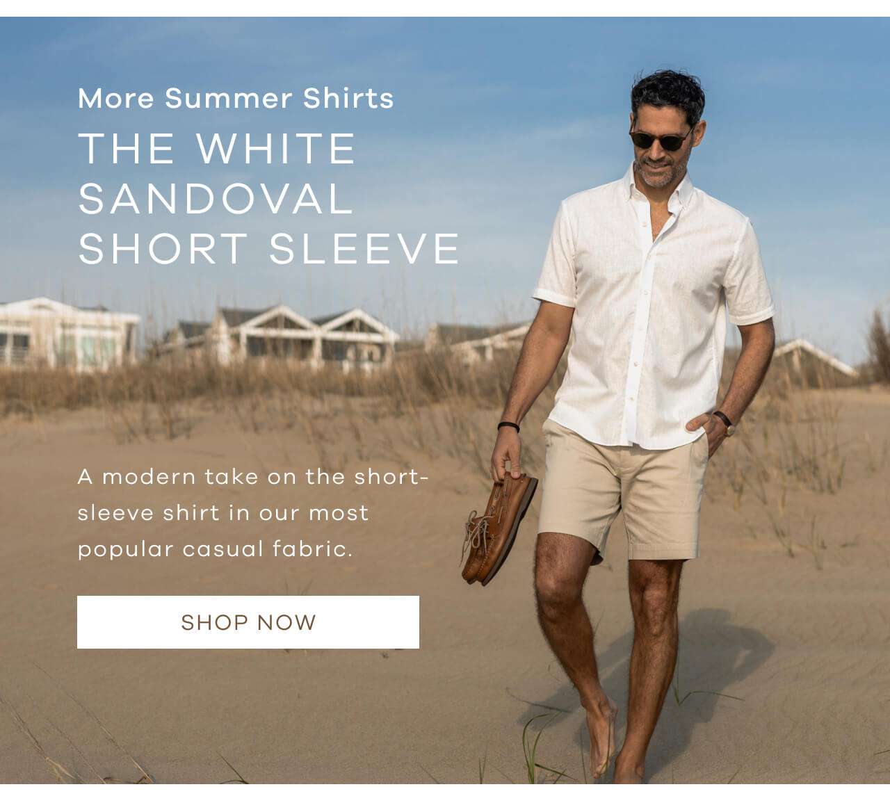 More Summer Shirts | THE WHITE SANDOVAL SHORT SLEEVE ! A Modern Take on the Short-Sleeve Shirt in Our Most Popular Casual Fabric. SHOP NOW!