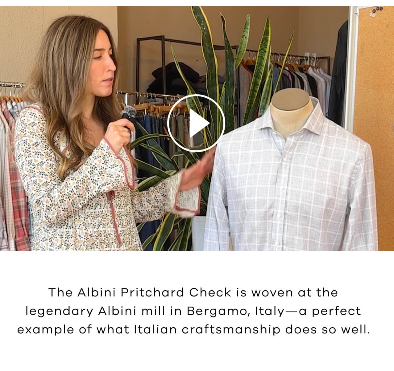 The Albini Pritchard Check is woven at the legendary Albini mill in Bergamo, Italy—a perfect example of what Italian craftsmanship does so well.