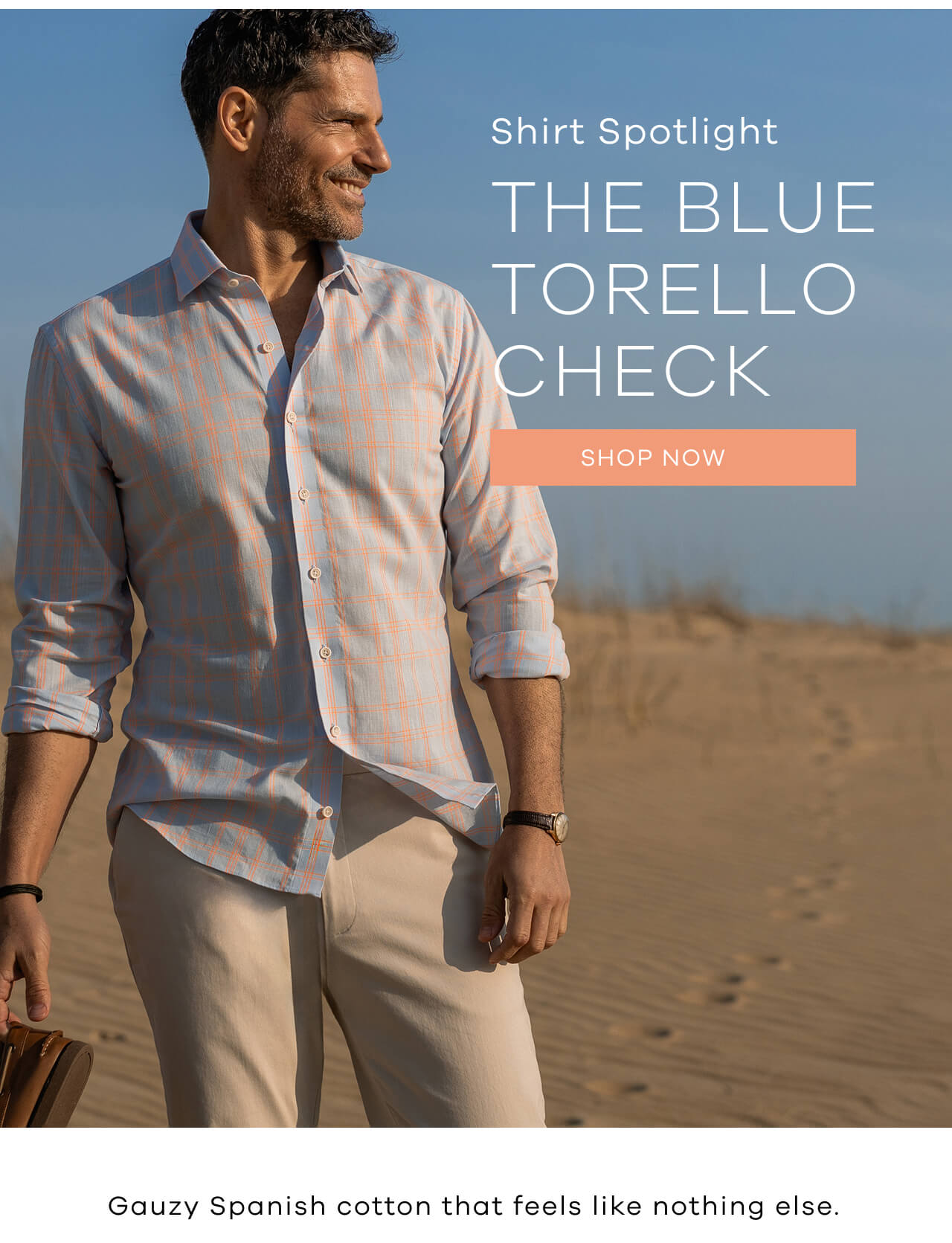 Shirt Spotlight| The Blue Torello Check | Gauzy Spanish Cotton That Feels Like Nothing Else.