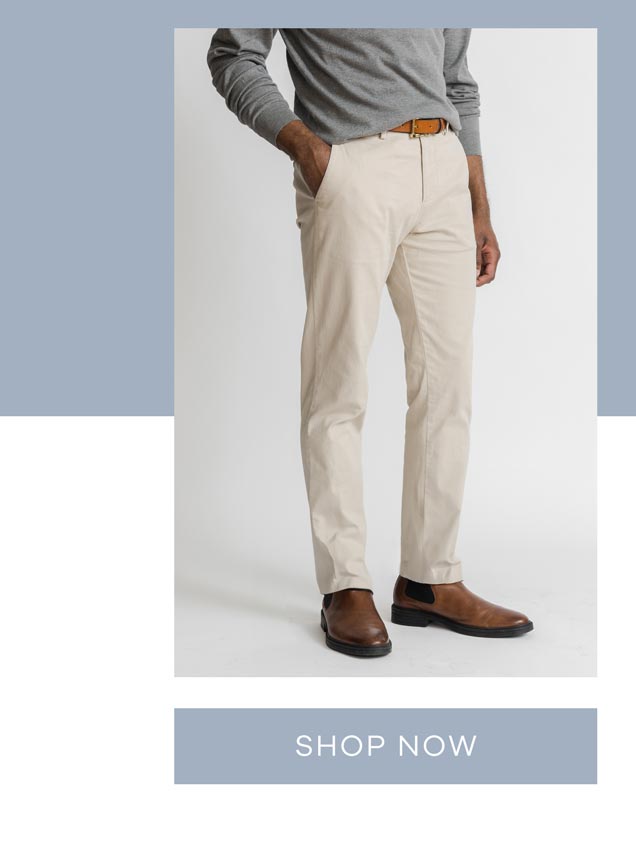 Tan Richmond Chinos. SHOP NOW.