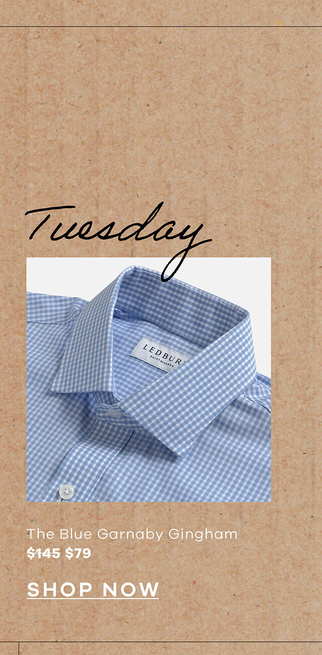 Tuesday | The Blue Garnaby Gingham - $135 → $79