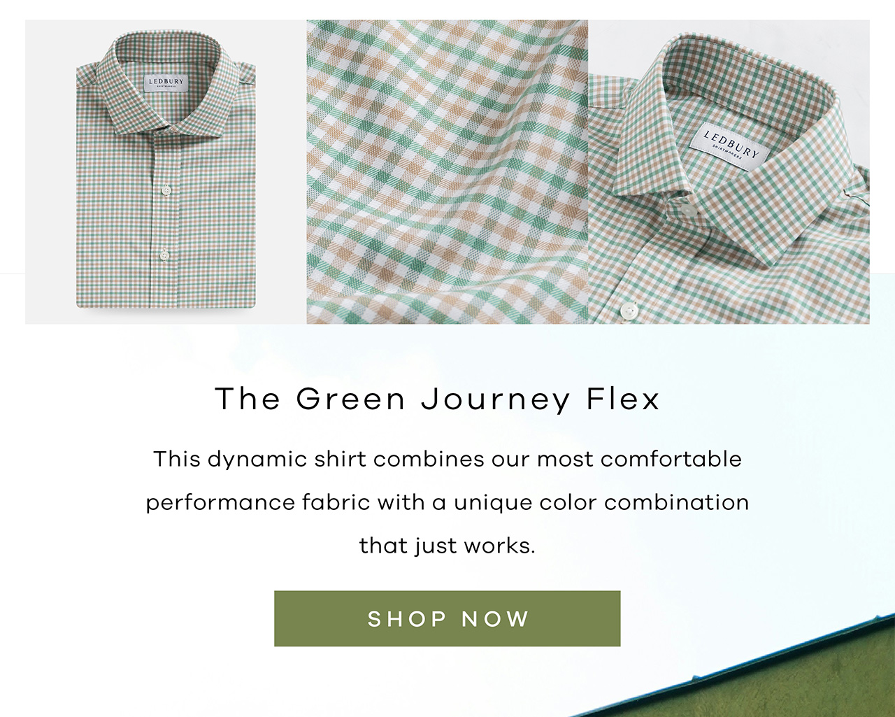The Green Journey Flex This dynamic shirt combines our most comfortable performance fabric with a unique color combination that just works. Shop Now