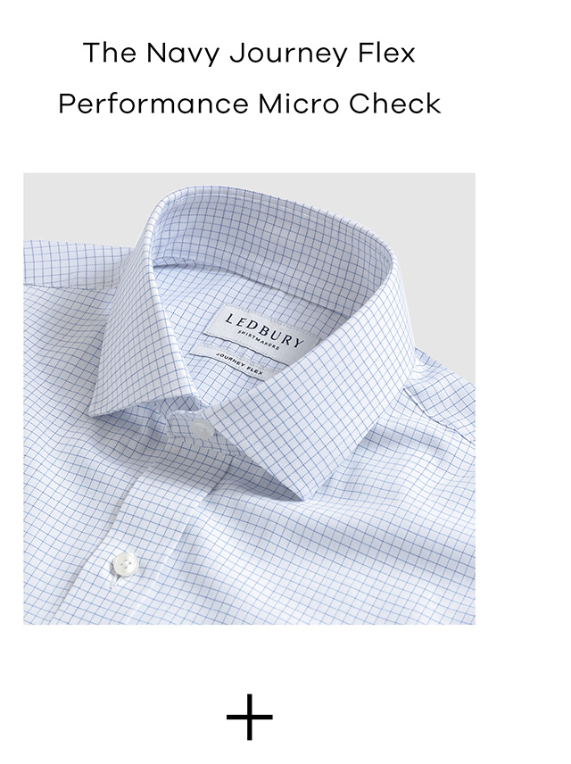 The Navy Journey Flex Performance Micro Check 