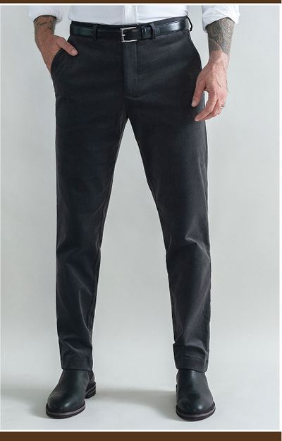 The Dark Slate Corduroy Richmond Chino Custom Pant