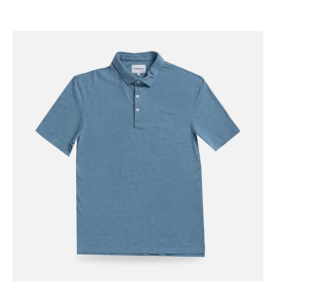 The Bay Blue Freeman Knit Polo