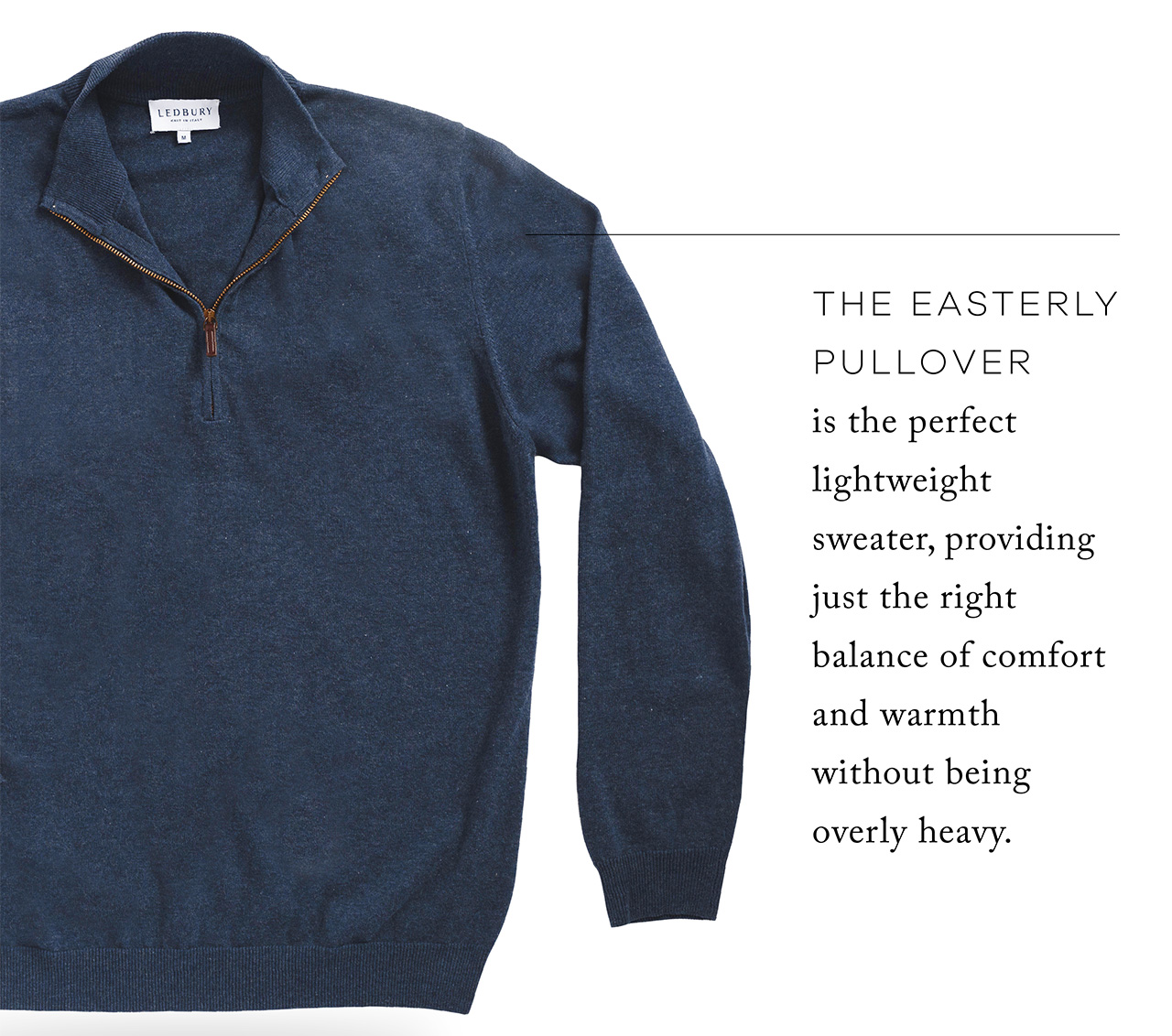 The Easterly Pullover is the perfect lightweight sweater, providing just the right balance of comfort and warmth without being overly heavy. 
