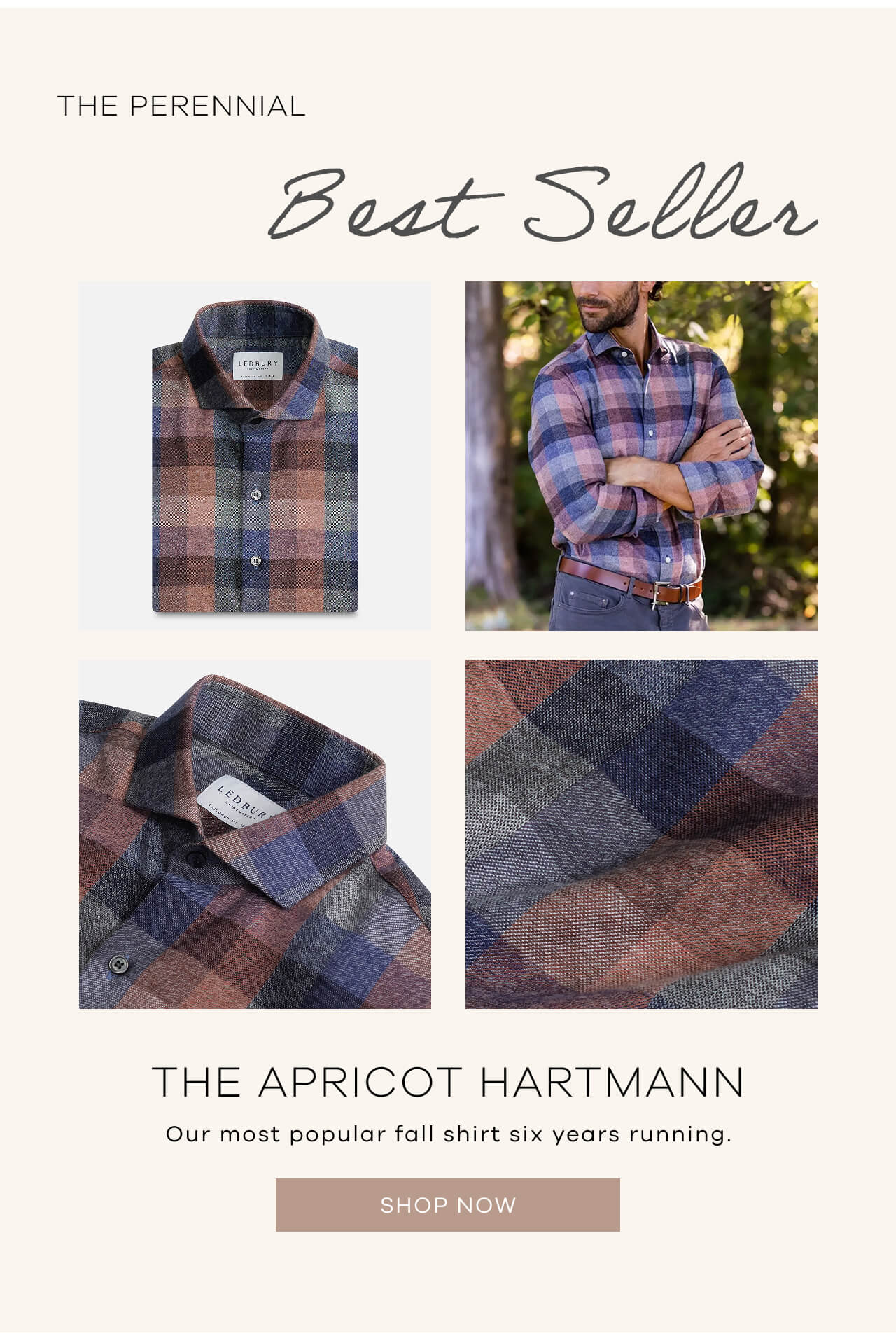 The Perennial Best Seller | The Apricot Hartmann | Our Most Popular Fa;ll Shirt Six Years Running. Shop Now
