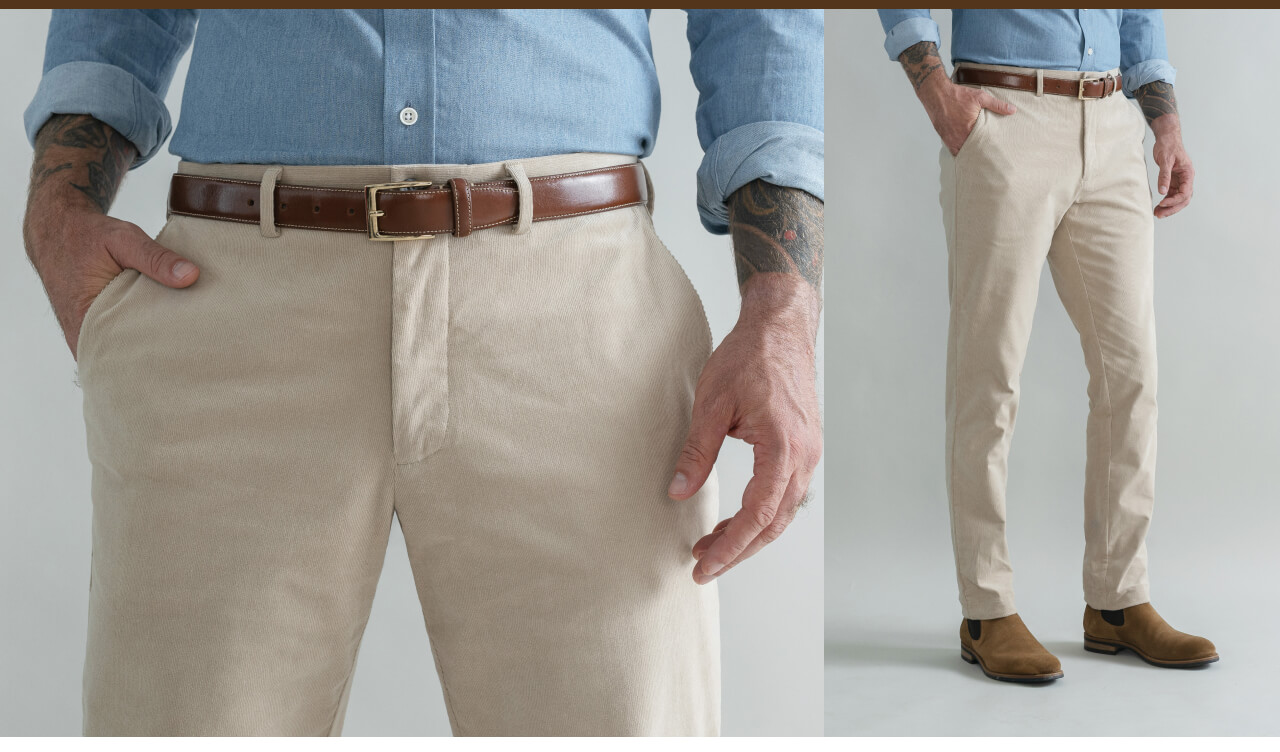The Tan Corduroy Richmond Chino Custom Pant
