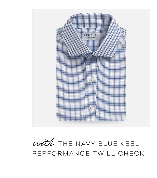 with the Navy Blue Keel Performance Twill Check