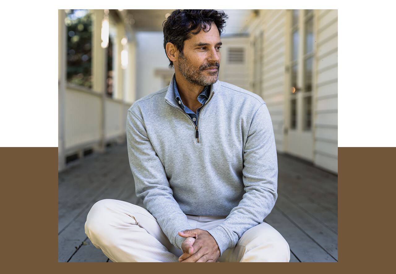 The Heather Grey Quarter Zip Sweatshirt