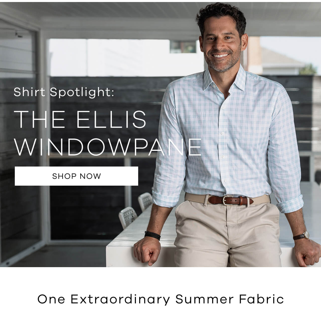 Shirt Spotlight: The Ellis Windowpane One Extraordinary Summer Fabric Shop Now