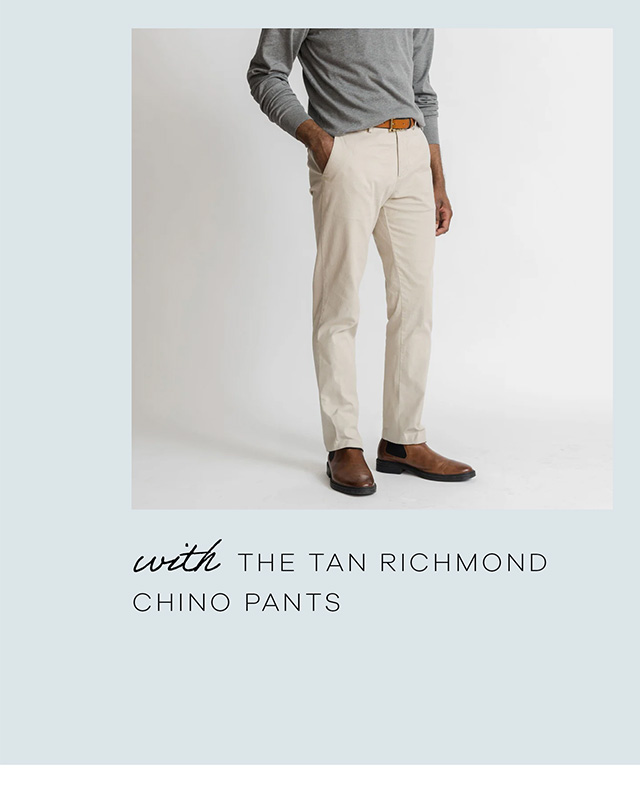 with the Tan Richmond Chino Pants
