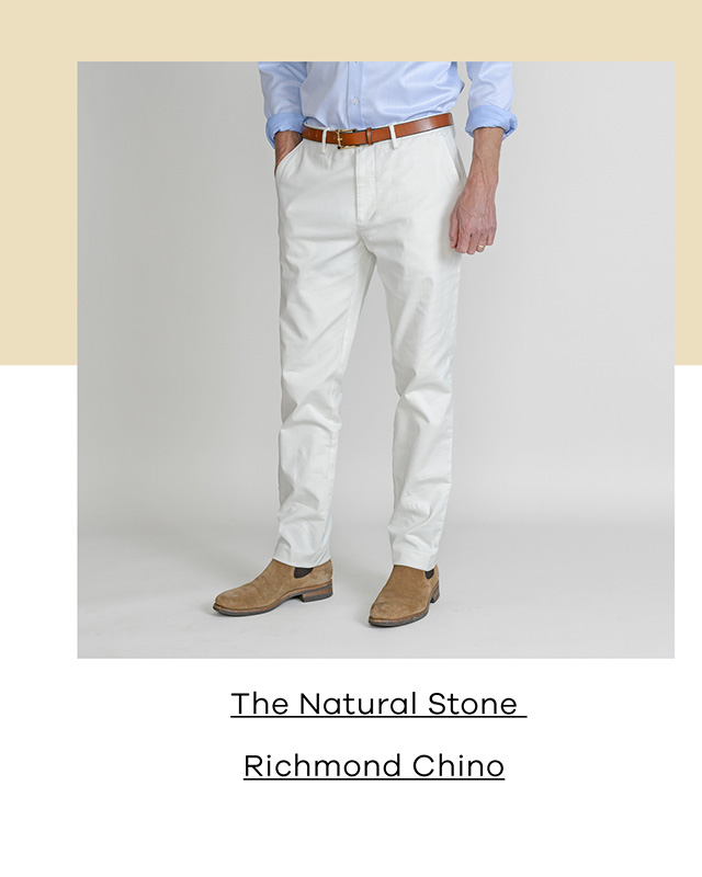 THE NATURAL STONE RICHMOND DRESS CHINO. 