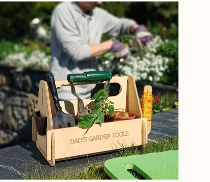 Personalised Wooden Garden Tool Caddy – Gardener Gift