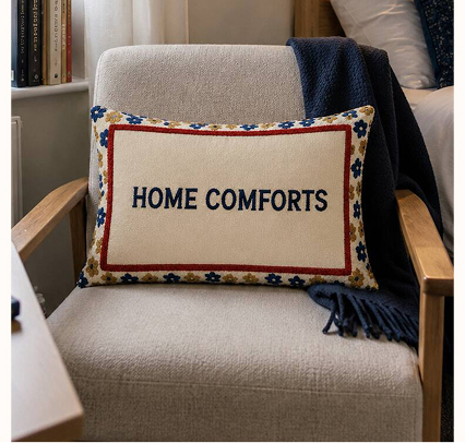 Off To Uni Home Comforts Needlepoint Hand Embroidered Cushion