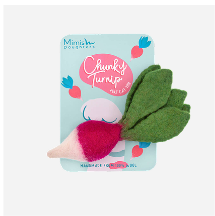Chunky Turnip Felt Cat Toy