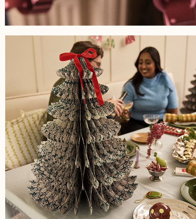 Set Of Two Giant Liberty Print Honeycomb Trees