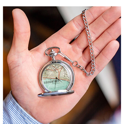 Personalised Map Pocket Watch