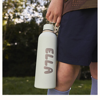 Personalised Insulated Chubby Drinks Bottle With Carry Handle