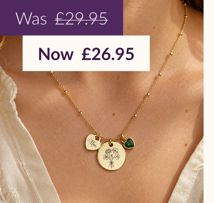 Family Birth Flower Bouquet Necklace