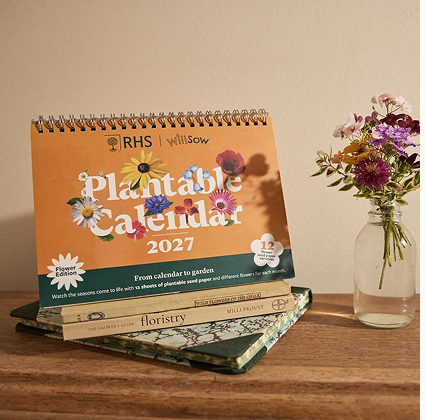 A5 2026 Plantable Desk Calendar By The Rhs And Willsow