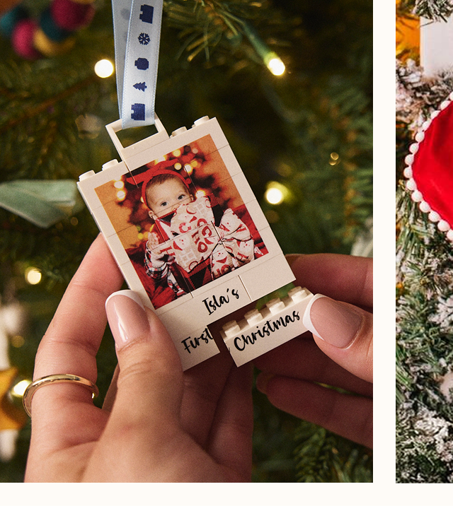 Personalised Lego® Brick Christmas Photo Bauble