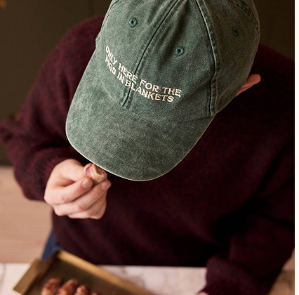 Only Here For The Pigs In Blankets Slogan Cap