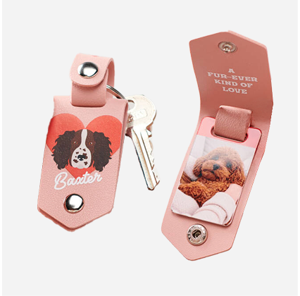 Personalised Dog Breed Photo Keyring