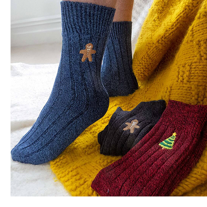 Men's Warm Bamboo Wool Christmas Socks Gift